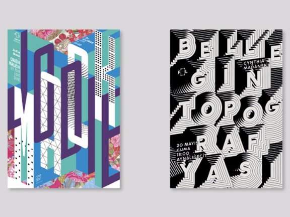 文字伪3D海报-土耳其 Sarp Sozdinler 工作室